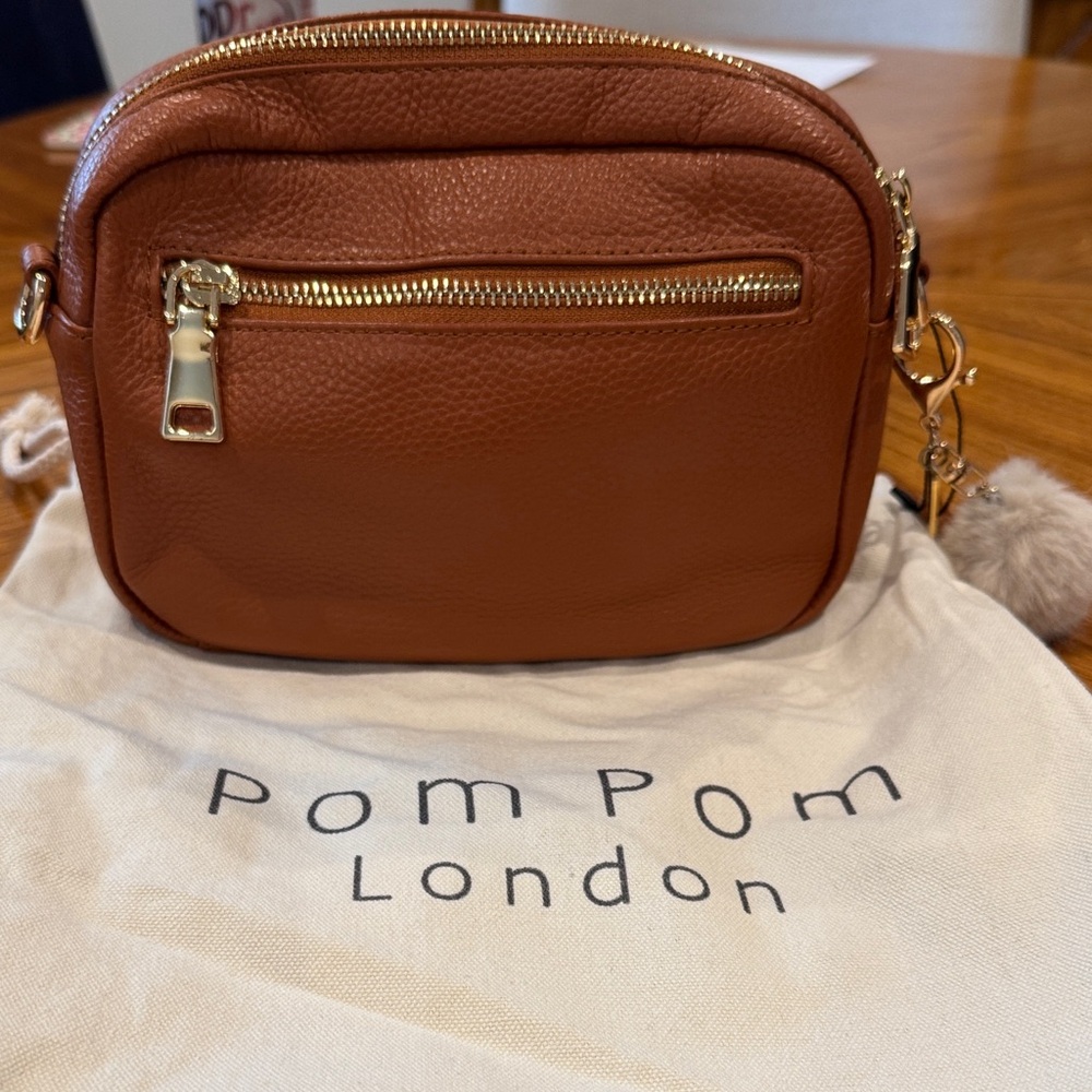 Pom Pom London Brown Crossbody Bag - Picture 2 of 5